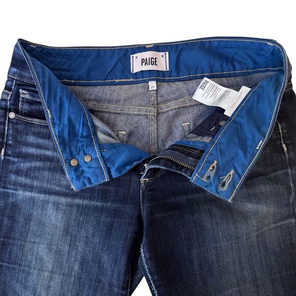 PAIGE Womens Sz 27 Jeans Hidden Hills Mid-Rise Bootcut Super McKinley Dark Denim - Picture 7 of 14